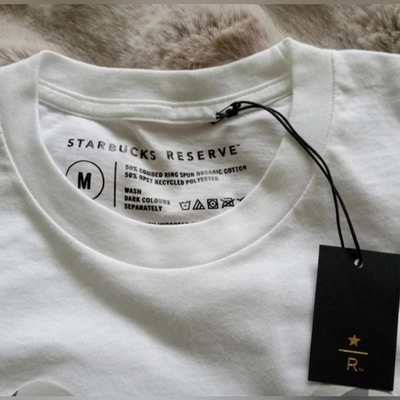 RARE! Starbucks Reserve T Shirt Tiger White Medium Unisex Women Men NWT - Picture 4 of 5